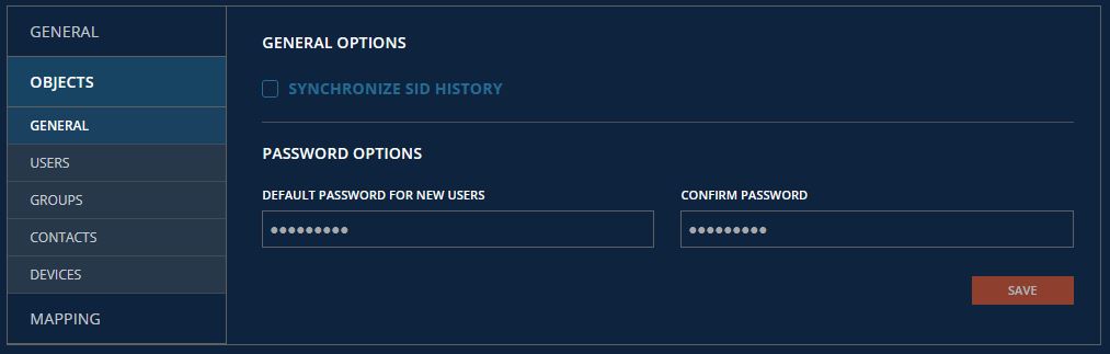Password option